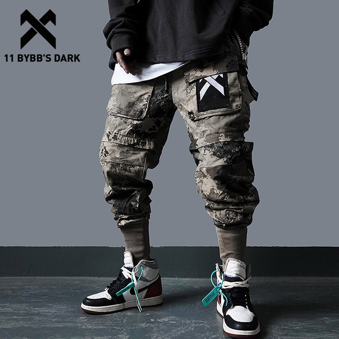 BYBB'S DARK Hip Hop Joggers Men Detachable Multi-Pocket (Elastic Waist)