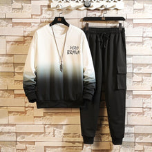 Load image into Gallery viewer, Patchwork Men&#39;s Sportswear Sets 2024 Autumn Spring Hoodies Casual Tracksuit Sweatshirt + Sweatpants Track Suit
